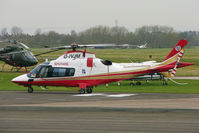 G-IVJM @ EGBJ - Kingfisher 2002 Agusta A-109E, c/n: 11154 - by Terry Fletcher