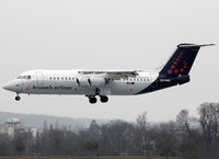 OO-DWC @ LSGG - Landing rwy 23 - by Shunn311