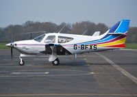 G-BFXS @ EGTB - Smart Rockwell Commander 114 at Wycombe Air Park. Ex N4949W - by moxy