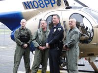 N108PP @ POC - Pilots, Tactical Flight Officer and Operations Lieutenant - by Helicopterfriend