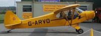 G-ARVO @ EGSP - awaiting refueling - by JE Ellis