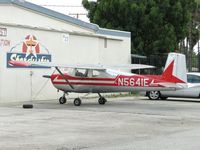 N5641E @ RIR - Parked and tied down by STARDUSTER hanger - by Helicopterfriend