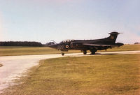 XT279 @ EGQS - Buccaneer S.2 of 809 Squadron taxying to the active runway at RNAS Lossiemouth in the Summer of 1968. - by Peter Nicholson