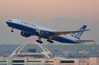 N783UA @ KLAX - United Airlines Boeing 777-222, UAL934 departing RWY 25R KLAX, enroute to EGLL. - by Mark Kalfas