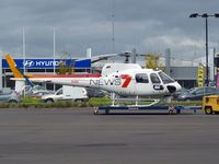 VH-HSV @ YMEN - Channel Seven Eurocopter AS350B2 on the dolly at Essendon Airport.