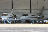 N800R @ KDAB - Raytheon Aircraft Company HAWKER 800XP, c/n: 258694 hangared with sistership N100R - by Terry Fletcher