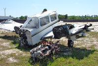 UNKNOWN @ KDAB - Unidentified Accident damaged aircraft at Daytona Beach - by Terry Fletcher