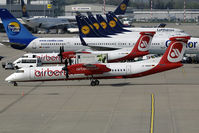 D-ABQE @ EDDL - Air Berlin on a crowded flightline.