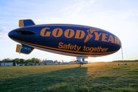G-HLEL @ LFFQ - The sun goes to bed behind the blimp - by Thierry DETABLE