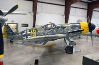611943 @ VLE - 611943 Messerschmitt Bf 109G-10 Gustav C/N unknown

This aircraft has been restored as BF 109G-10/U4 Gustav of the II./JG52.

J t Robidoux Airport (VLE)
Planes of Fame Air Museum
Valle, AZ
TDelCoro
April 11, 2011 - by Tomás Del Coro