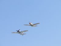 N91707 @ CCB - Navion amd Grumman N5833 making a two plane pass over runway 24