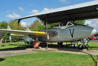 XK590 @ EGBW - 1950 De Havilland Vampire T11, c/n: 15779 at Wellesbourne Museum - by Terry Fletcher