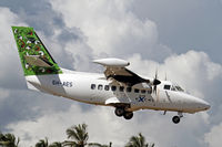 5H-AES @ HTZA - Nice shot of an Air Excel LET 410 landing at Zanzibar - by Duncan Kirk