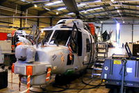 ZD565 @ EGDY - inside Hangar 6 - Lynx heavy maintenance unit, 'HMS Gloucester' on the nose - by Chris Hall