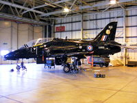 XX169 @ EGDY - inside the FRADU Hawk hangar, in full 19 Sqdn markings, with RAF titles - by Chris Hall