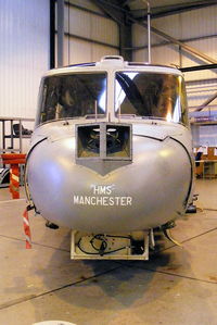 XZ229 @ EGDY - inside Hangar 6 - Lynx heavy maintenance unit, stripped right down to a frame - by Chris Hall