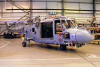 XZ229 @ EGDY - inside Hangar 6 - Lynx heavy maintenance unit, stripped right down to a frame - by Chris Hall