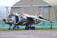 XV755 @ EGDY - Harrier GR.3 on the fire dump at Yeovilton - by Chris Hall