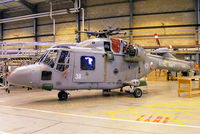 XZ693 @ EGDY - inside Hangar 6 - Lynx heavy maintenance unit - by Chris Hall