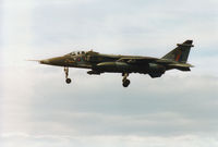 XZ108 @ EGQS - Jaguar GR.1A of 16[Reserve] Squadron on final approach to RAF Lossiemouth in the Summer of 1994. - by Peter Nicholson