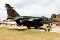 XZ361 @ MHZ - Jaguar GR.1A of RAF Coltishall's 41 Squadron on display at the 1995 RAF Mildenhall Air Fete. - by Peter Nicholson