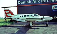 SE-GKU @ EKOD - Cessna 402B [402B-0824] Odense~SE 06/06/1982.Taken from a slide. - by Ray Barber