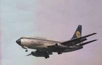 D-ABGE @ LHR - Boeing 737-230C named Erlangen of Lufthansa on final approach to London Heathrow in November 1974. - by Peter Nicholson