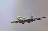 4X-ATA @ LHR - Boeing 707-458 of El Al on final approach to Heathrow in November 1974. - by Peter Nicholson