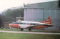 G-ANUW @ STN - Dove 6 of the Civil Aviation Authority seen at their Stansted base in March 1976. - by Peter Nicholson