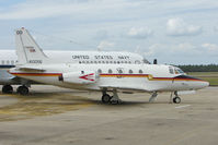160056 @ NPA - North American Rockwell CT-39G Sabreliner, c/n: 306-106 in outside storage at Pensacola Naval Museum