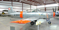 N842JM @ KHBI - Pilatus P3-05 Swiss Air Force trainer at the North Carolina Aviation Museum in Asheboro N.C. - by Richard T Davis