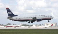 N457UW @ MIA - US Airways 737-400