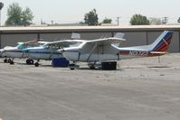 N13723 @ KEMT - Nicely painted Cessna sitting at El Monte Airport - by Nick Taylor Photography