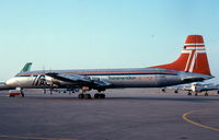 G-AXAA @ LMML - CL44 G-AXAA Transmeridian Air Cargo