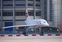 G-BOAB @ EGLL - British Airways Concorde preserved at Heathrow - by Chris Hall