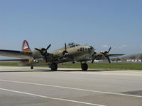 N93012 @ CMA - 1944 Boeing B-17G FLYING FORTRESS 'Nine O Nine', four Turbocharged Wright Cyclone R-1820-97 1,200 Hp each, Limited/Experimental class, taxi after landing Rwy 26 - by Doug Robertson