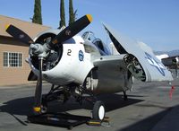 N86572 @ KCNO - Grumman (General Motors) FM-2 (F4F) Wildcat visiting for a lecture and flight demonstration at the Planes of Fame Museum, Chino CA - by Ingo Warnecke