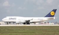 D-ABTF @ MIA - Lufthansa 747-400 - by Florida Metal