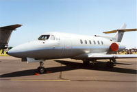 ZD703 @ EGDM - Another view of the 32 Squadron BAe 125 CC.3 from RAF Northolt on display at the 1992 Air Tournament International at Boscombe Down. - by Peter Nicholson