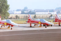J-3083 @ EGVA - F-5E Tiger II number 3 of the Patrouille Suisse aerobatic display team on the flight-line at the 1996 Royal Intnl Air Tattoo at RAF Fairford. - by Peter Nicholson