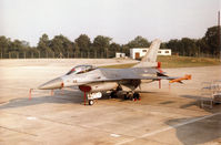 J-511 @ EGVA - F-16A Falcon of 306 Squadron of the Royal Netherlands Air Force on the flight-line at the 1996 Royal Intnl Air Tattoo at RAF Fairford. - by Peter Nicholson