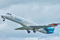 LX-LGZ @ EIDW - Luxair EMB145 lifts away from Dublin - by Terry Fletcher