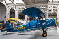 G-AYGE @ EGSU - In restoration Hangar - by John Richardson