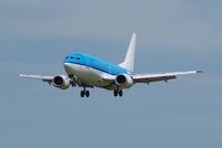 PH-BTE @ EGSH - Landing at Norwich with all the KLM logo's removed. - by Graham Reeve