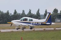 G-BAJN @ EGSH - Lined up and ready to take off. - by Graham Reeve