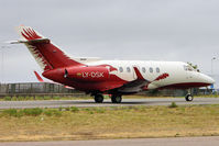 LY-DSK @ EGGW - Attractive  , Lithuanian registered ,  Raytheon Hawker 850XP, c/n: 258811 at Luton - by Terry Fletcher