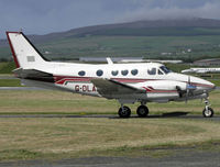 G-DLAL @ EGNS - Beech 90 taxiing out - by Manxman