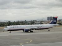 N161UW @ LAX - Waiting her turn to enter runway 24L and take off - by Helicopterfriend