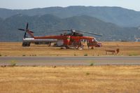 N247AC @ KIZA - Waiting for a fire at Santa Ynez - by Nick Taylor Photography