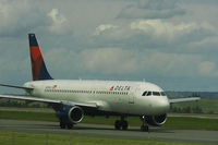 N313US @ BIL - Delta Airlines Airbus A320 @ BIL - by Daniel Ihde